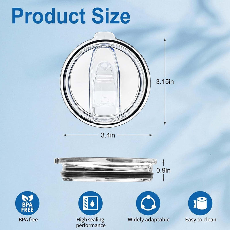 4Pcs Replacement Splash Spill Proof Lids for 20oz Stainless Steel Skinny Tumbler