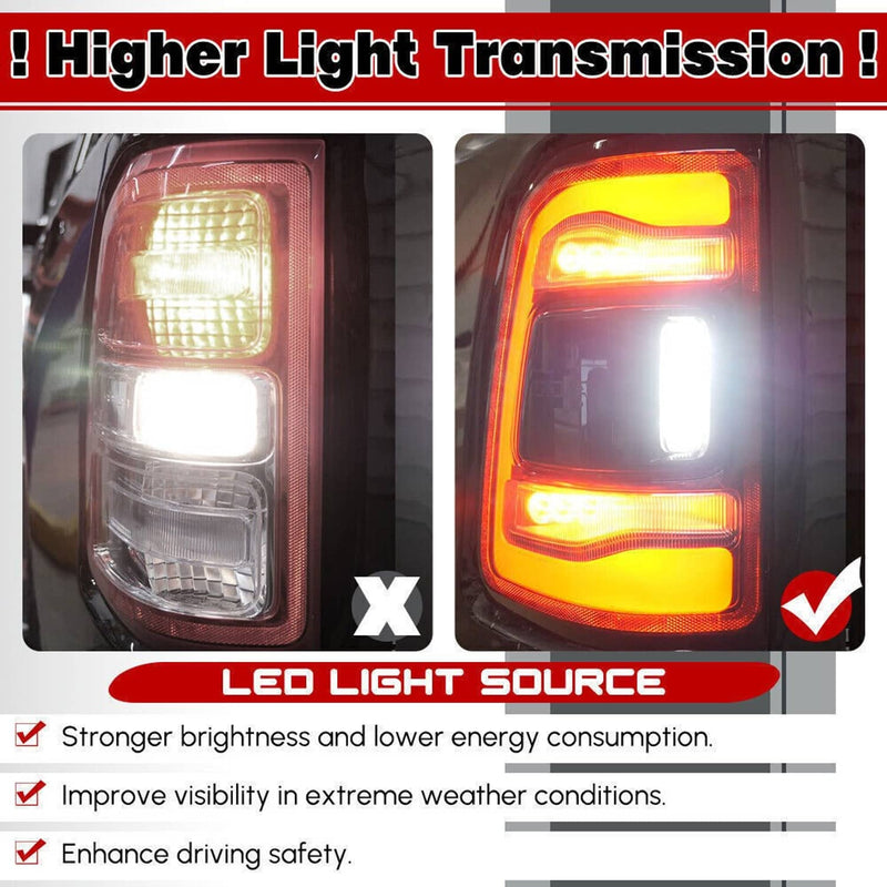 68262530AH Tail Light w/ Blind Spot LED for Dodge Ram 1500 LH+RH 2019-2022