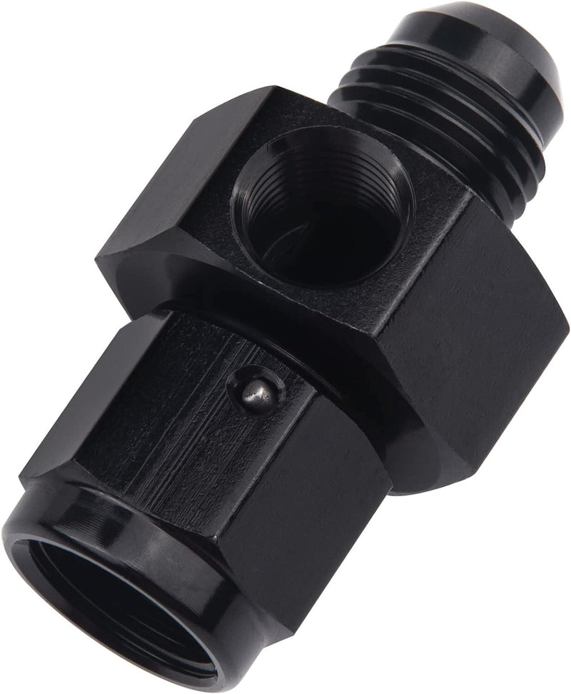 AN Male to AN Female Fitting with 1/8NPT Gauge Port Hose Adapter Fuel Pressure 6