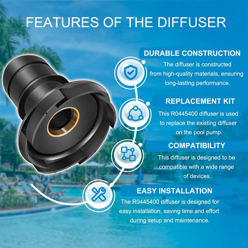 R0445400 Diffuser O-Ring Hardware for Zodiac for Jandy ePump Stealth PlusHP