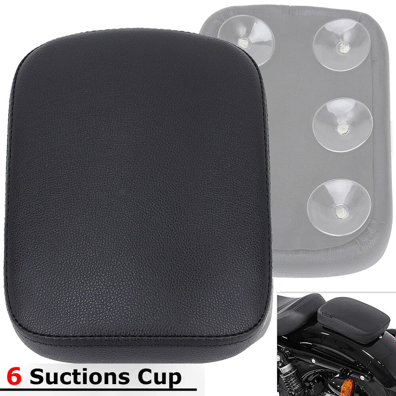 Suction Cup Pillion Passenger Pad Seat Black for Harley Chopper Dyna