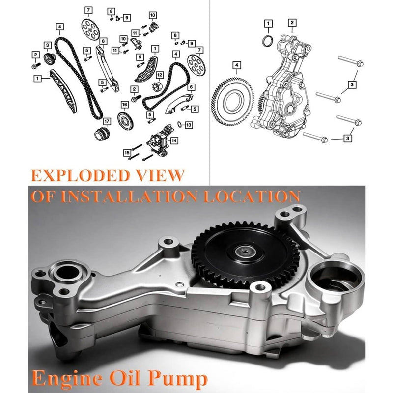 68489996AA Oil Pump for 2014-2021 Dodge Ram 1500 Jeep Grand Cherokee 3.0L Diesel