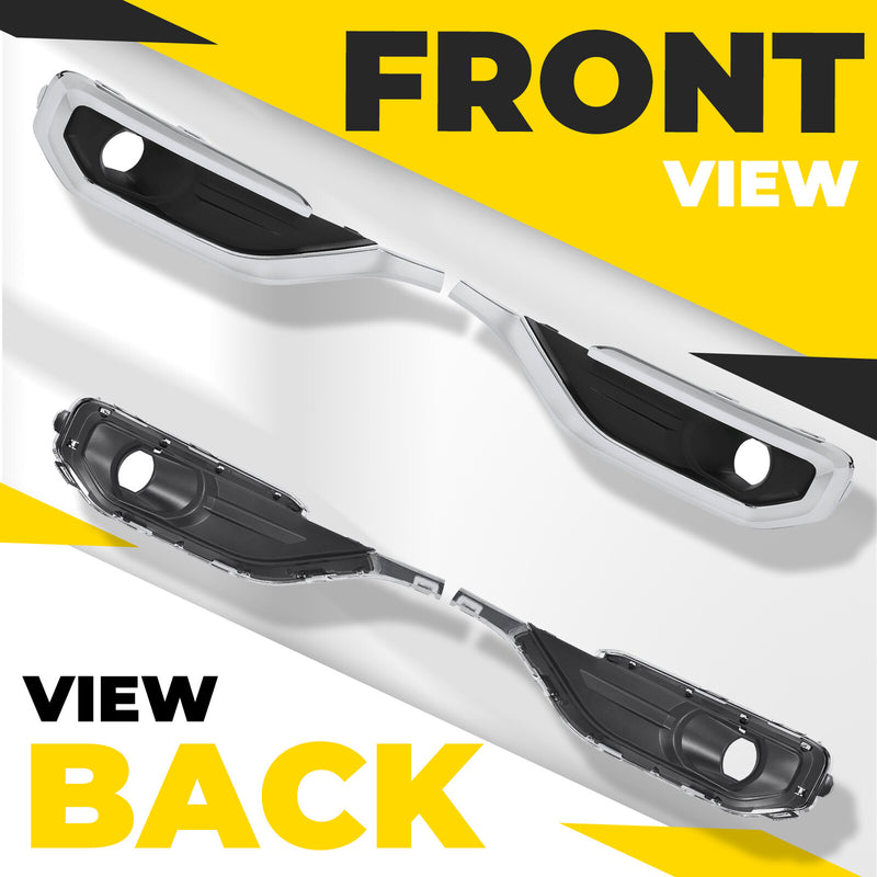 Fog Light Trim Bezel Chrome for GMC Acadia 2017-2019 Passenger Driver Side