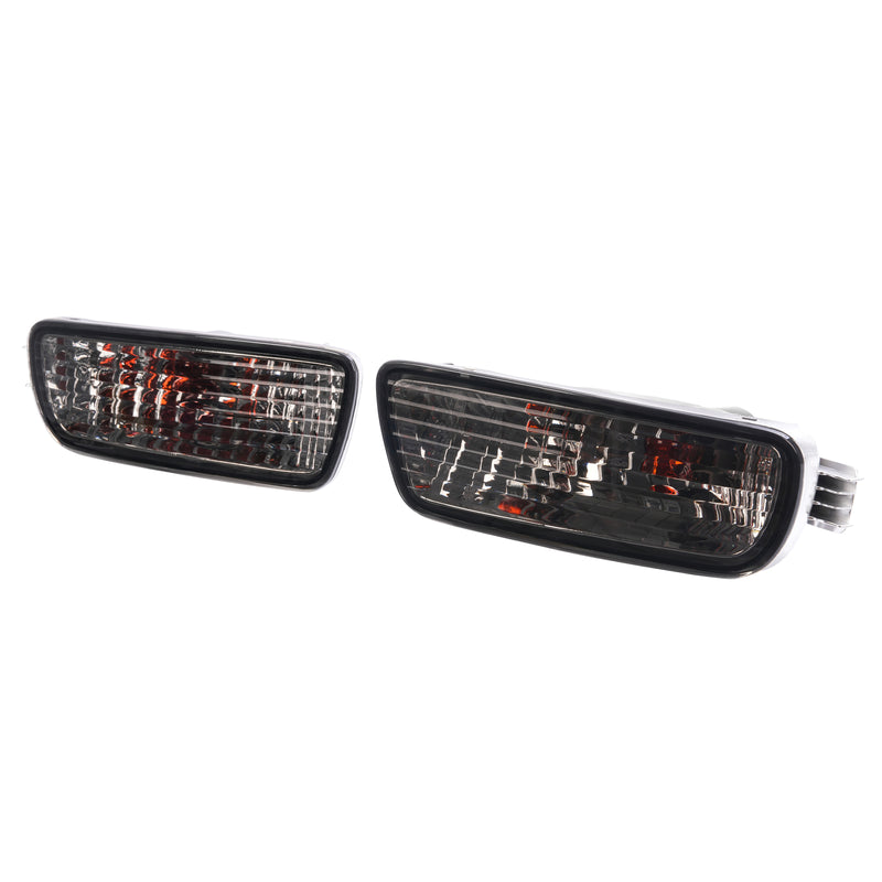 Front Bumper Smoked Turn Signal Lights Lamps for Toyota Tacoma 2001-2004 Pair
