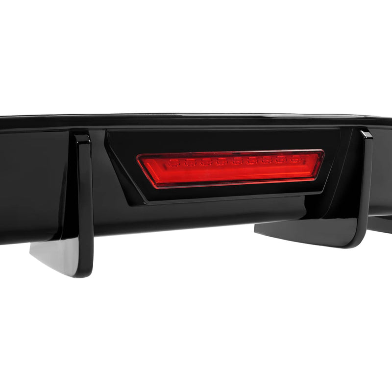 DURAFORCE Rear Bumper Diffuser LED Brake Light Gloss Black for Hyundai Elantra 2021-23