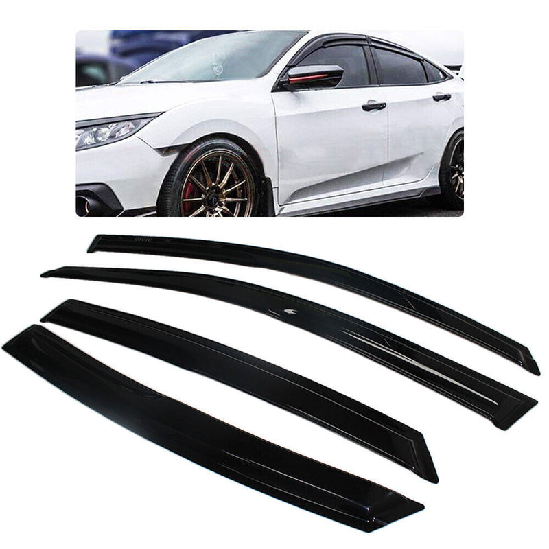 Window Visors Rain Guards for Honda Accord 2018-2022 3D Wavy Mugen Style