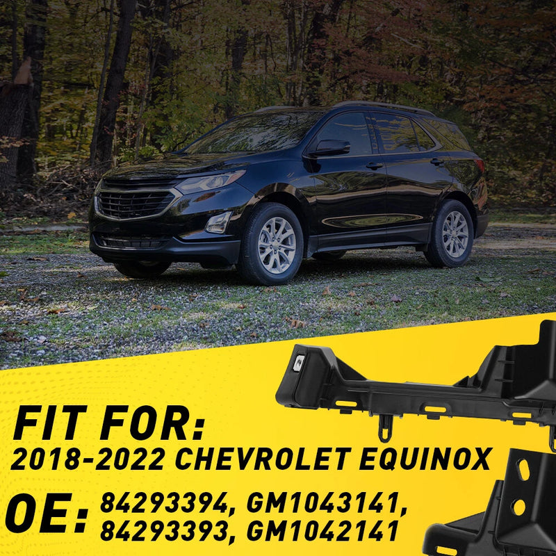 Fit 2018-2022 Chevrolet Equinox Front Bumper Reinforcement &Pair Support Bracket