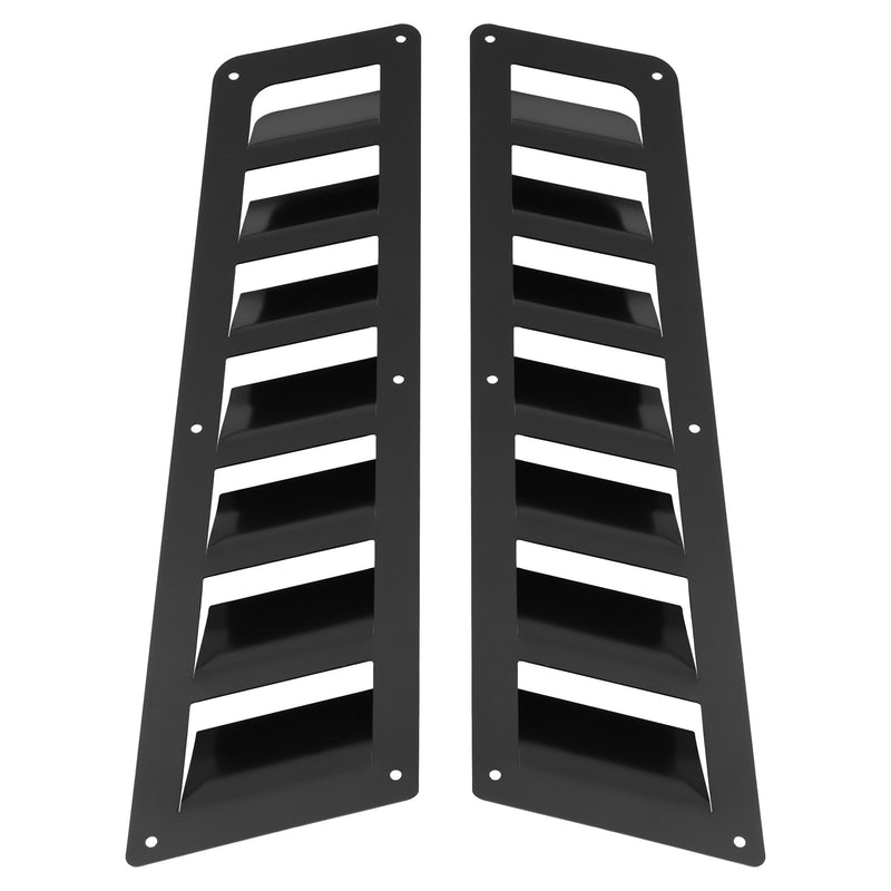 Universal Car Parts Hood Louver Vent Scoop Panel Set Cooling Kit Black