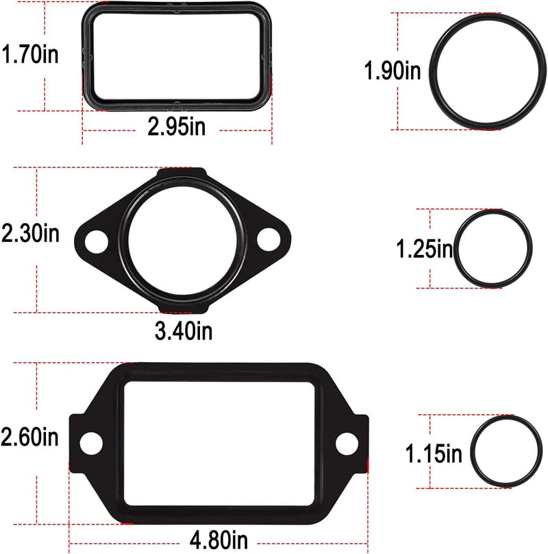 10263 Oil Cooler Seal Install Kit for 2001-2010 GM 6.6L Duramax LB7 LLY LBZ LMM