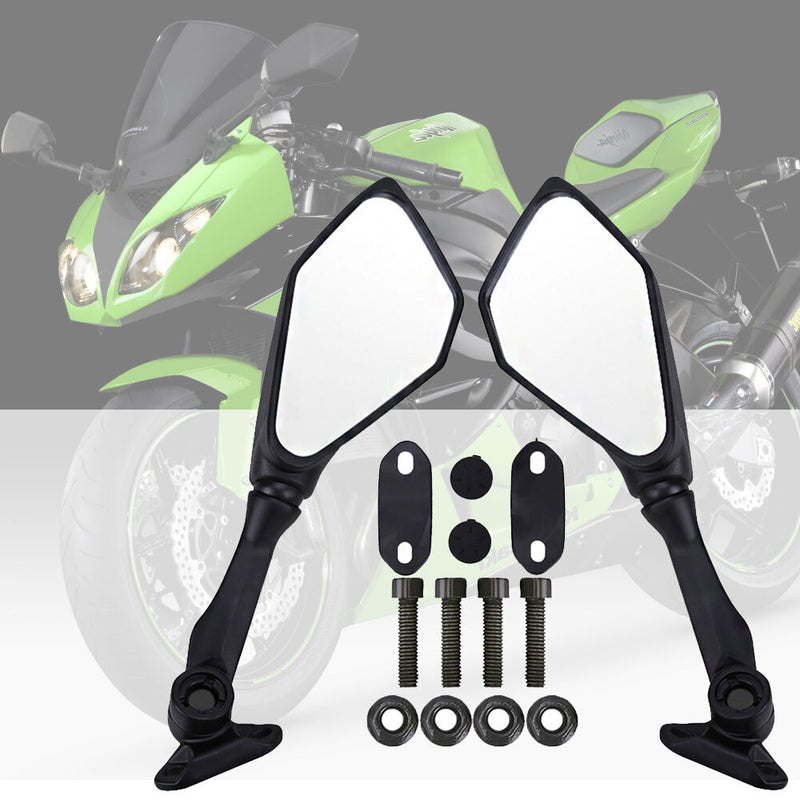 Black L & R Rear View Mirrors for Kawasaki Ninja ZX6R ZX636 2013 2014 2015 2016