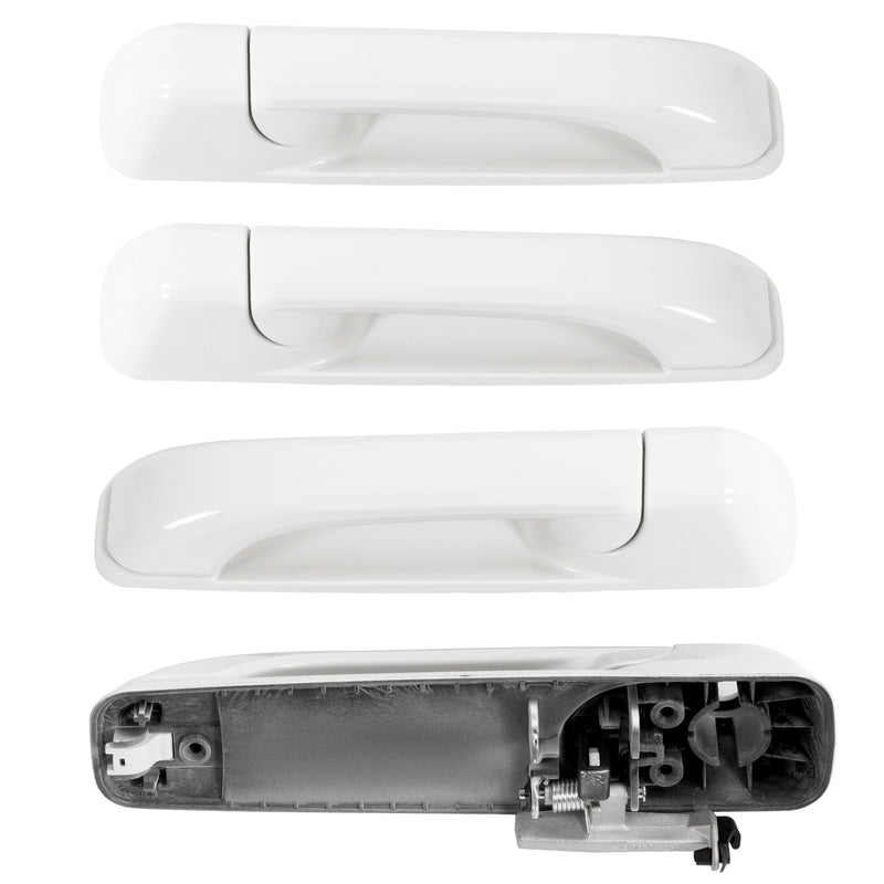 Outside Door Handle White for Dodge Ram 1500 2009-2024 2500 2011-2025 4 Pcs