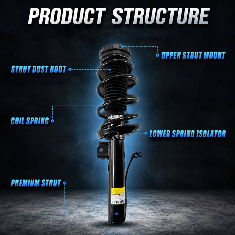 Full Set Front & Rear Shock Struts Assys w/Electric for Cadillac XTS 2013-2019