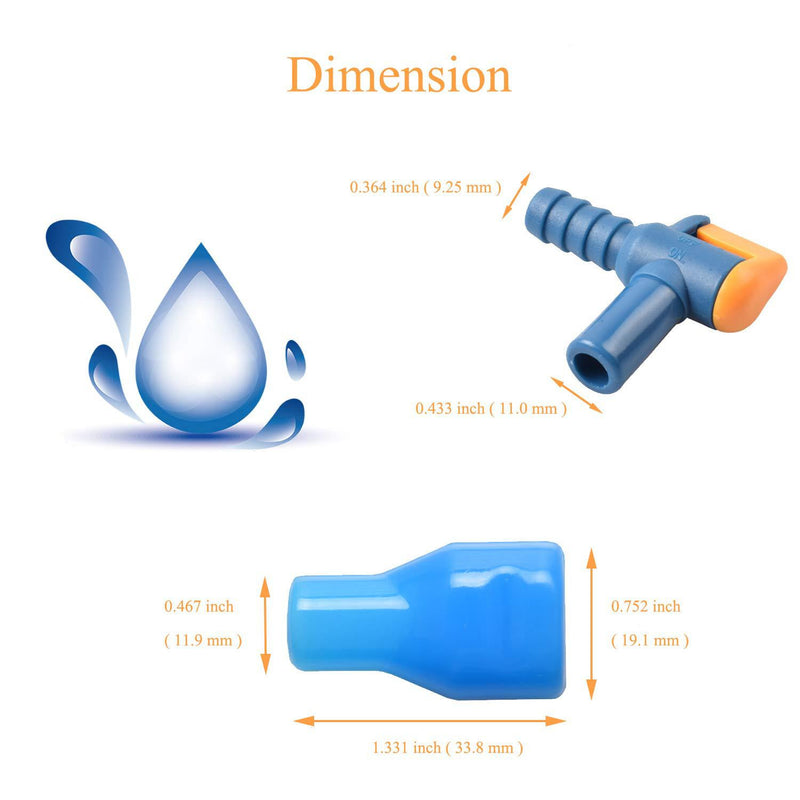 4 Replacement Hydration Reservoir Bladder Bite Valve Mouthpieces On Off Valve