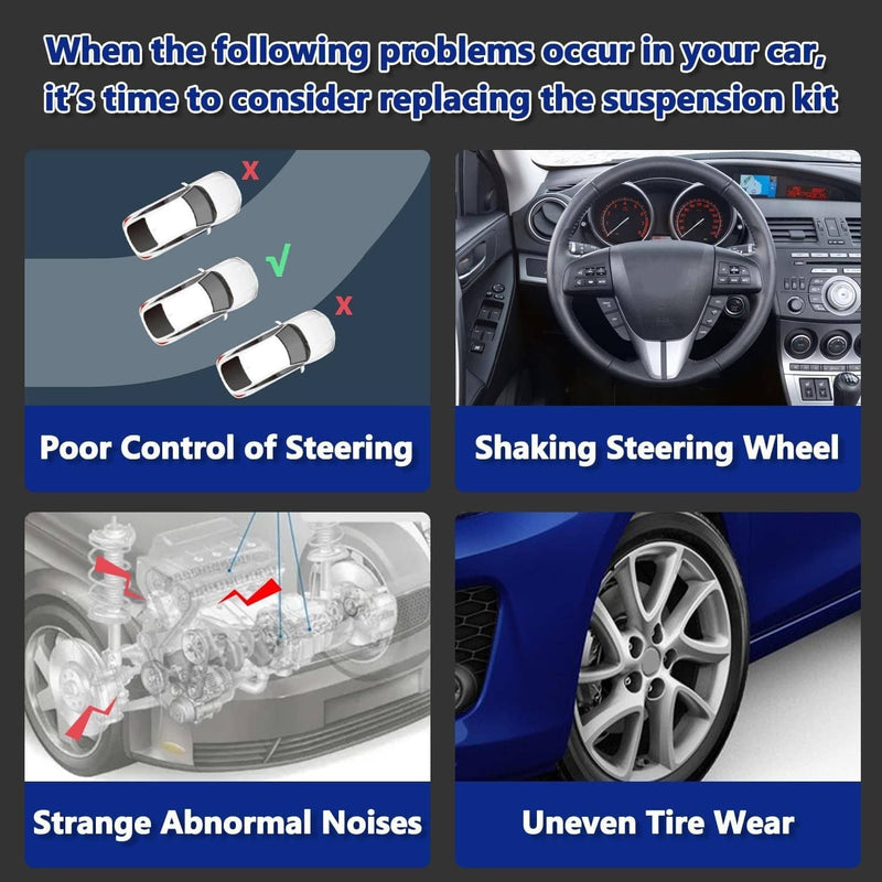 Rear Upper Lower Suspension Control Arms Kit for 2007-2013 Mazda 3 6Pcs