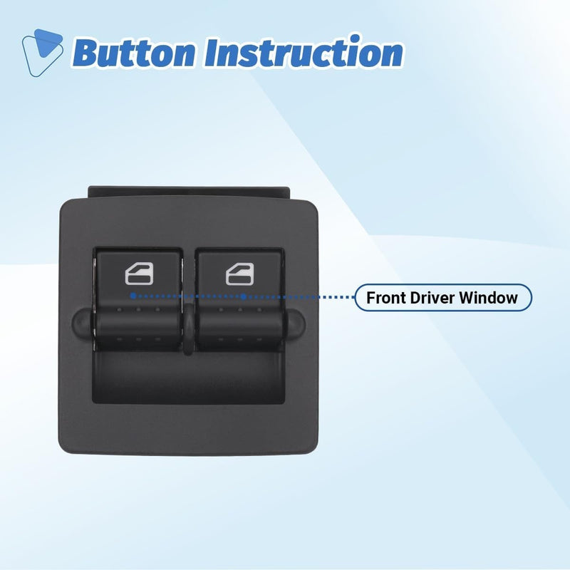 For VW New Beetle 1998 2010 Power Window Master Switch Driver Passenger Pair Set