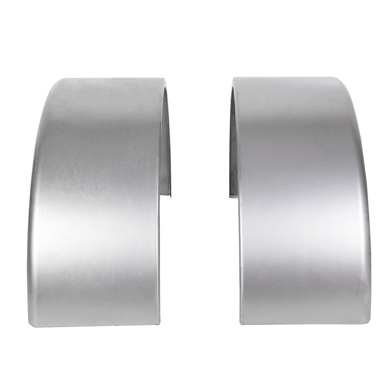 For 14" 15" 16" Wheel Steel Round Single Axle 2 Trailer Fenders with Back Plate