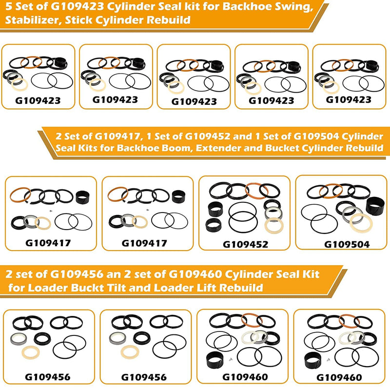 Hydraulic Cylinder Seal Kit for Case 580E 580SE 580SD Backhoe Whole Machine
