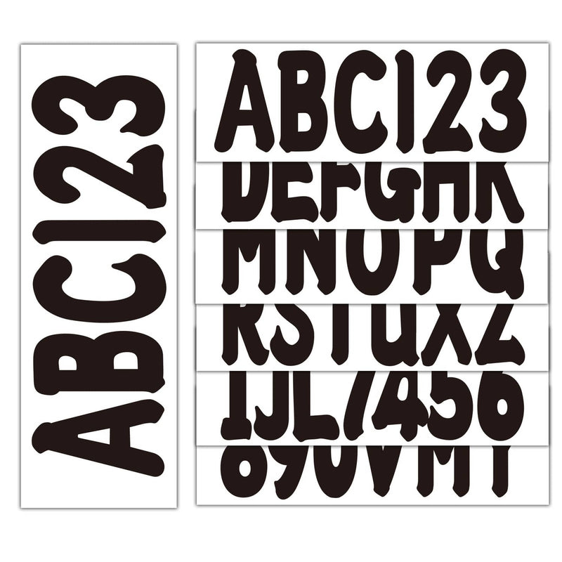 DURAFORCE 3" Boat Registration Decals A-Z Letters 0-9 Numbers 4 Sets