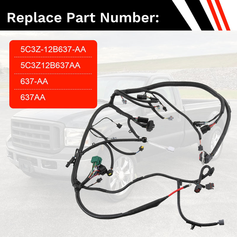 5C3Z-12B637-AA Wiring Harness for Ford Super Duty Engine 6.0L 2004-2005