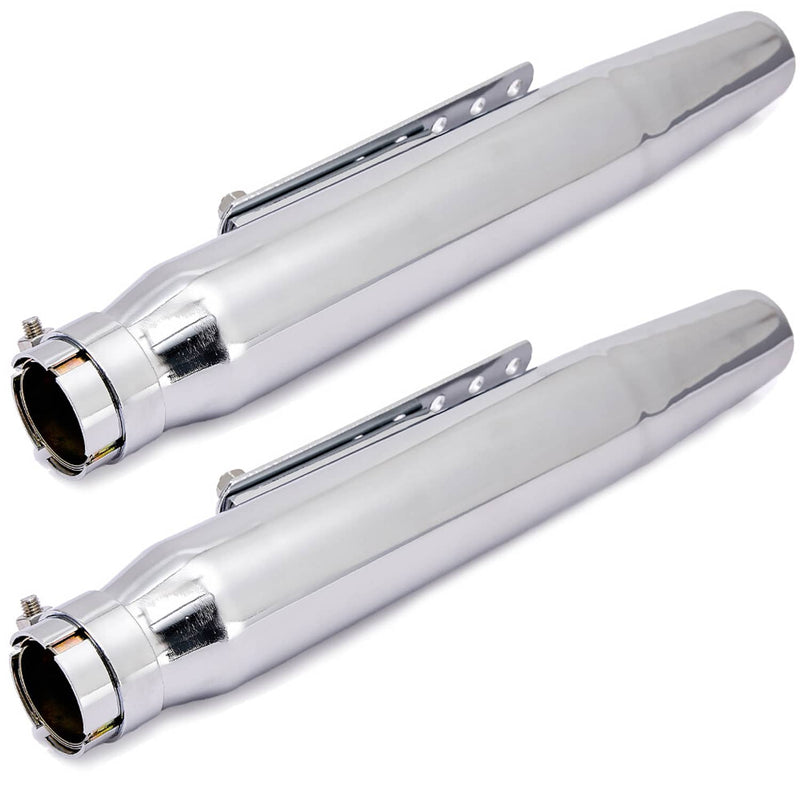 Universal Motorcycle Exhaust Pipe Muffler for Cafe Racer Bobber Chopper 2Pcs