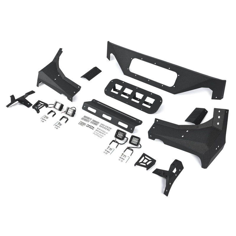 DURAFORCE Steel Armor Windshield Frame Cover Visor Cowl w/LED for Jeep Wrangler JK 2007-18