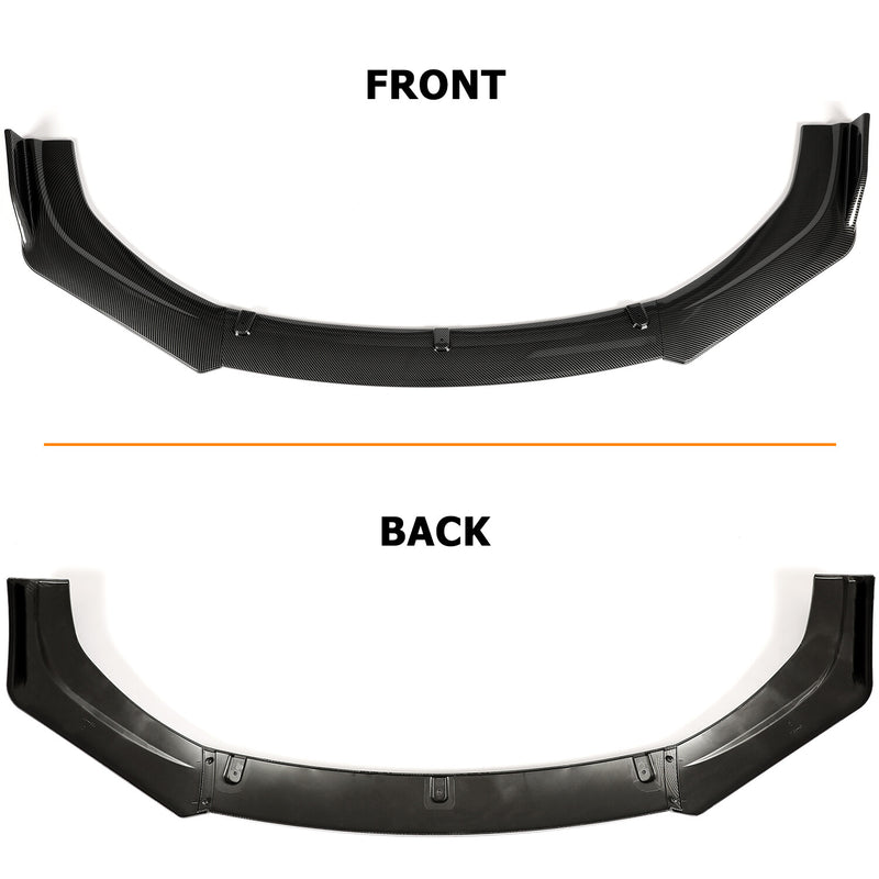 Front Bumper Lip Body Kit Spoiler Chin Carbon Look for Honda Civic 2016-2021