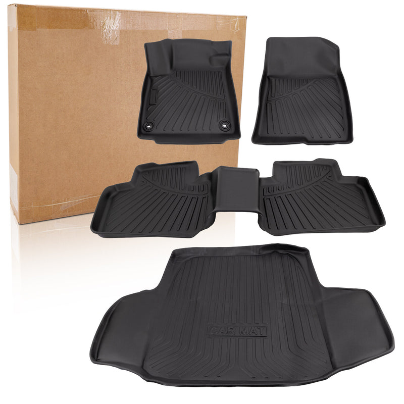 Floor Mats Cargo Liner for Honda Accord Sedan 2018-2022 TPE Waterproof