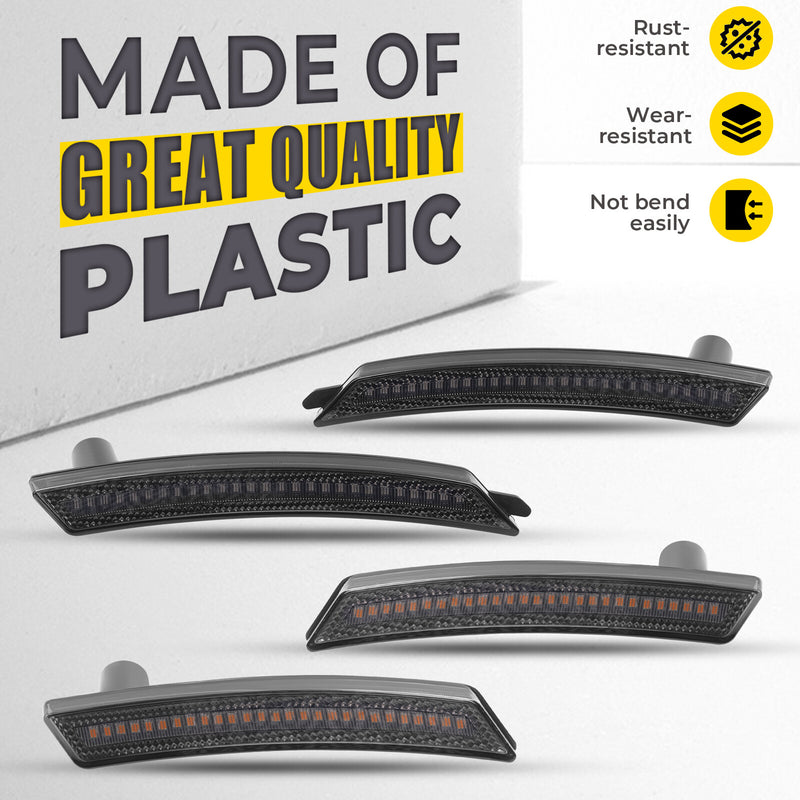 Front Rear Full LED Fender Side Marker Lights for Mini Cooper R55 R56 R57 07-16