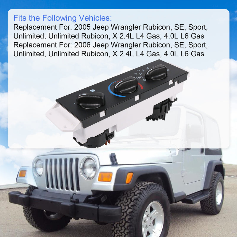 55056558AA AC Heater Climate Control Unit for Jeep Wrangler 2005-2006