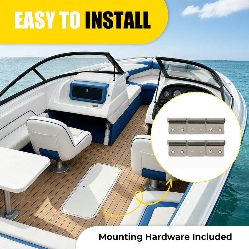Boat Locker Door Cover Lid with Hinge Kits for Larson Glastron Mounting Hardware