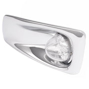 DURAFORCE Left LED Fog Light Lamp with Chrome Bezel Clear Lens for Kenworth T660 2007-2017