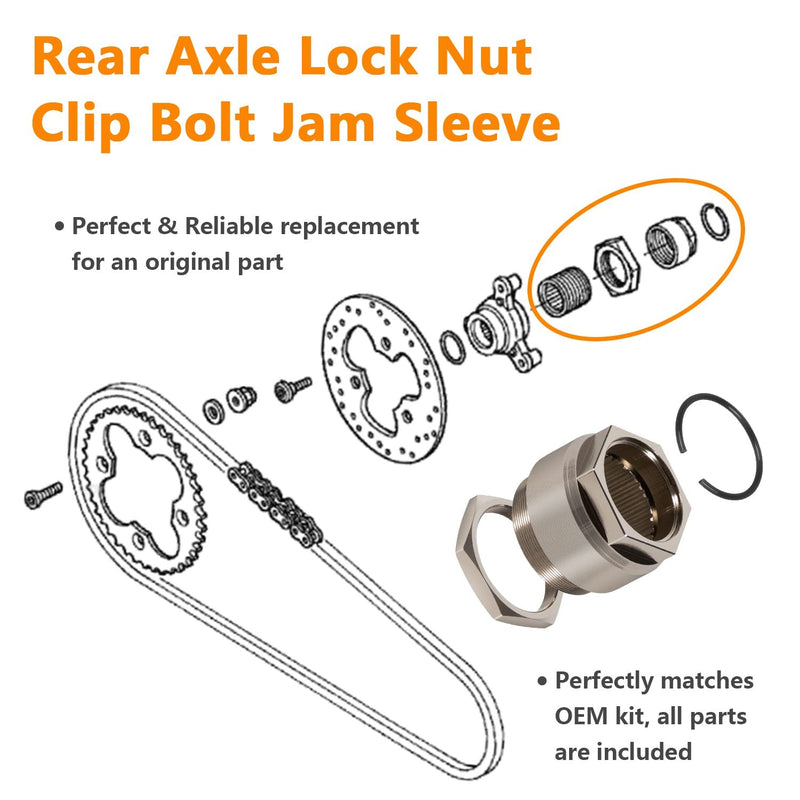 Rear Axle Lock Jam Nut for Honda TRX300EX TRX400EX TRX250X 450R ATC250R
