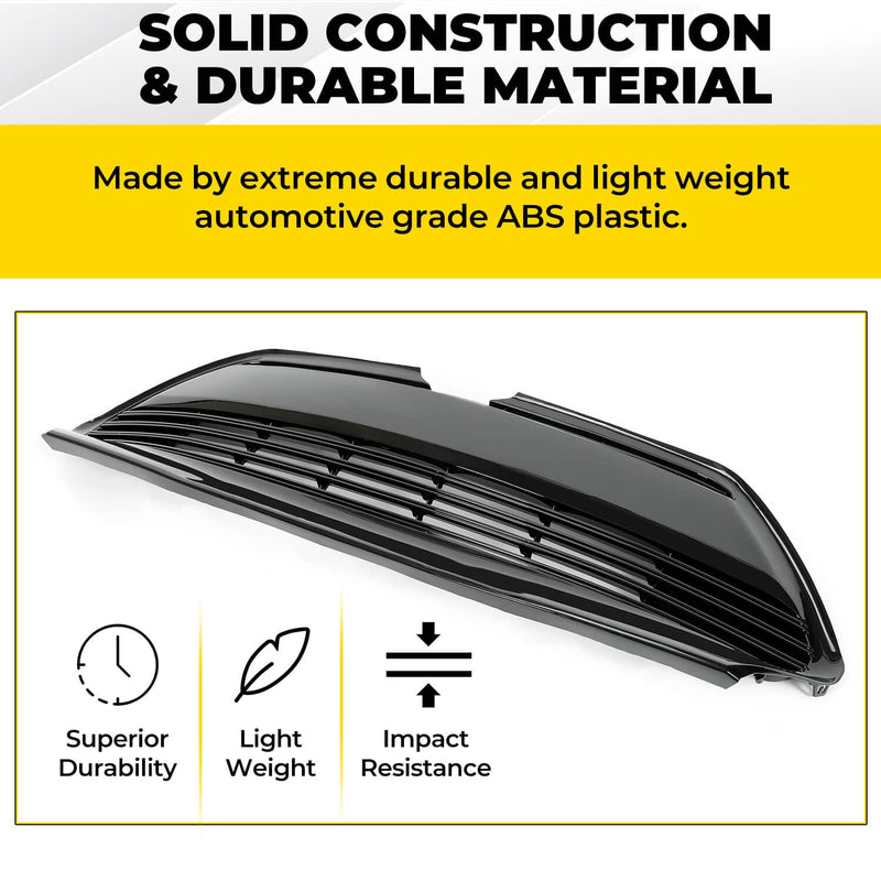 DURAFORCE Front Bumper Lower Grille Black for Toyota Corolla L LE XLE 2017-2019