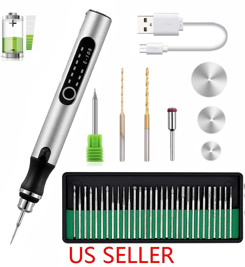 Cordless Electric Engraving Pen Micro Polishing Pen 33 Drill Bits