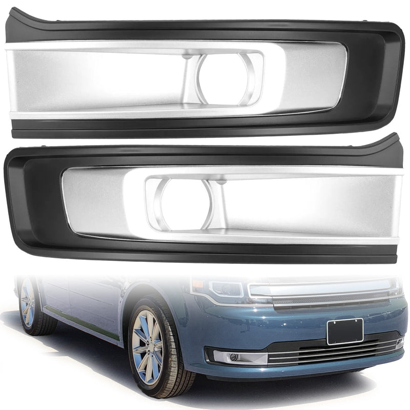 Fog Light Bezel Trim Cover for Ford Flex 2013-2019 Driver Passenger Side Pair