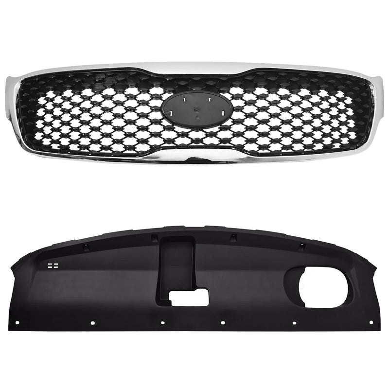 DURAFORCE 86360C6000 Front Upper Grille Radiator Sight Cover Set for for Kia Sorento