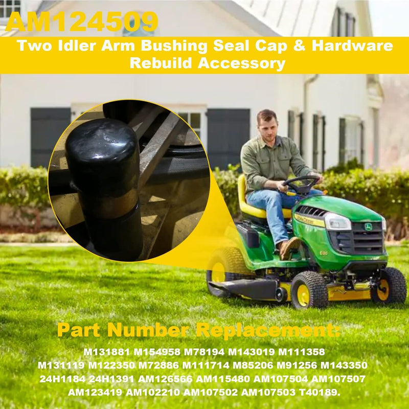 AM124509 Double Idler Arm Bushing Seal Cap & Hardware Rebuild Kit for John Deere