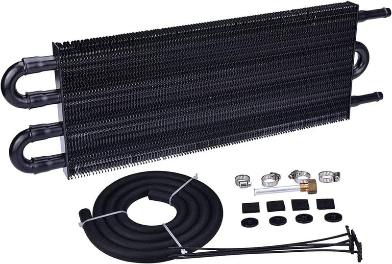 Transmission Oil Cooler Hose Mounting Kit 4 Row Radiator Auto Manual Aluminum