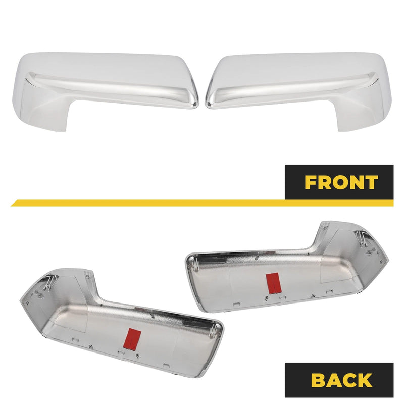 Chrome Replacement Mirror Cap Covers for Chevy Silverado 1500 2019-2024 Pickup