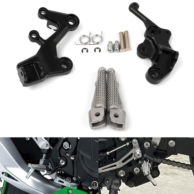 Driver Foot Pegs Bracket for Kawasaki Ninja 500 Z500 2024-25 Ninja 400