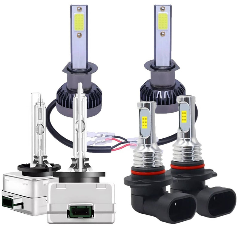 6000K LED Headlight Hi-Lo Beam Fog Light Bulbs for Cadillac Escalade