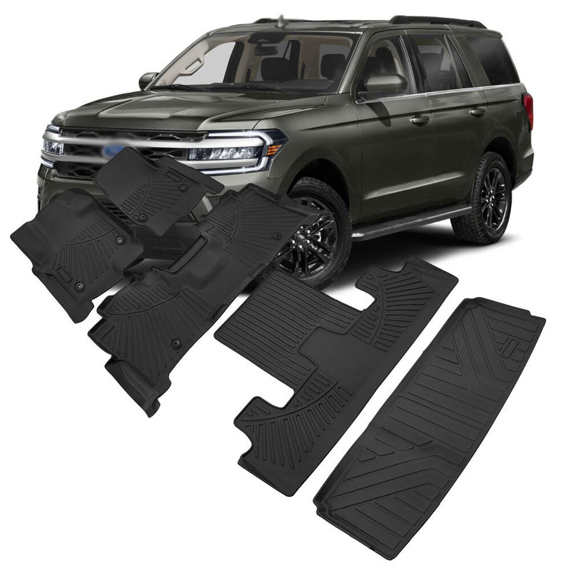 Full Set Floor Mats & Cargo Liner for 2018-2025 Ford Expedition 3 Row