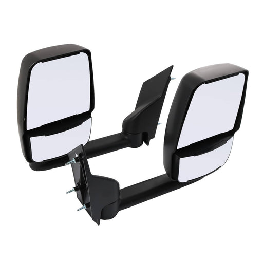 DURAFORCE LH RH Pair Manual Tow Mirrors for Chevy Express Savana Van Smooth