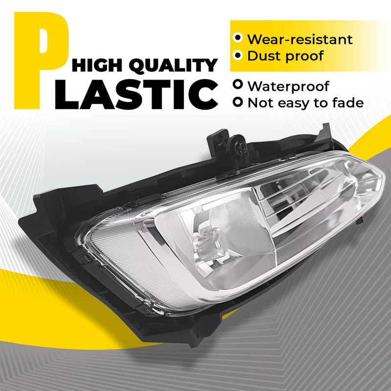 DURAFORCE Front Driving Fog Light Lamp Assembly for Hyundai Santa Fe Sport 2013-2016 Pair