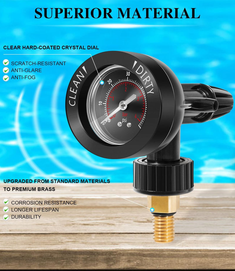 R0357200 Brass Insert Air Gauge Release Valve for Jandy CV CL DEV DEL JS Series