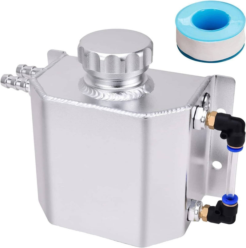 Universal 1L Aluminum Radiator Coolant Overflow Bottle Recovery Water Tank