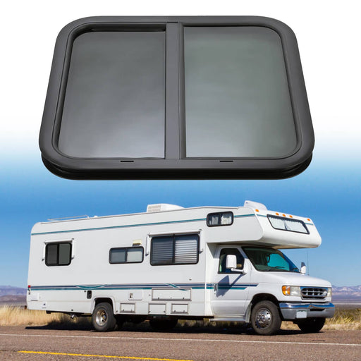 DURAFORCE Tinted Glass Horizontal Sliding Window for Camper Trailer RV 24" x 22