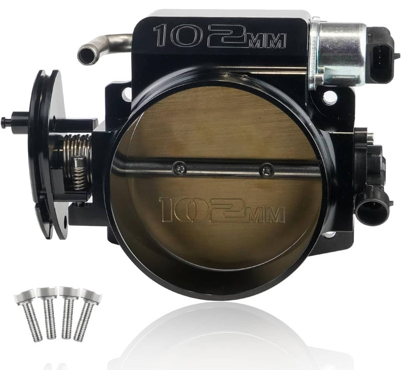 102mm Aluminum 4 Bolt Throttle Body & TPS IAC for GM Gen III LS1 LS2 LS6 LS7 LSX