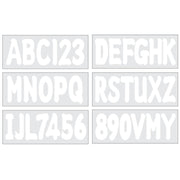 DURAFORCE Marine Boat White Sticker Decal A-Z Letters And 0-9 Numbers 3" 4 Sets
