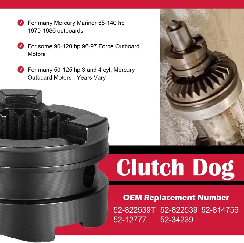 52-822539t Clutch Dog 3 Jaw Reverse for Mercury 90-120 hp 50-125 hp 3 cyl 4 cyl
